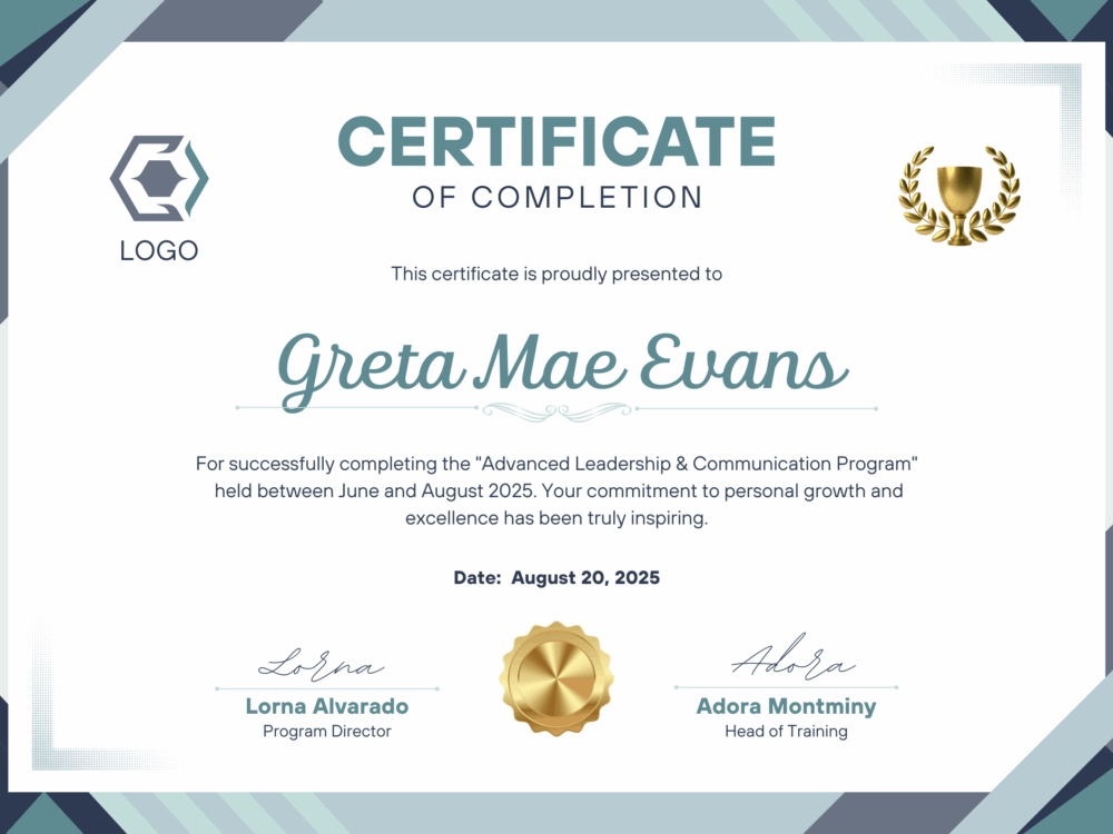 Custom designed certificates and awards for recognition and achievement