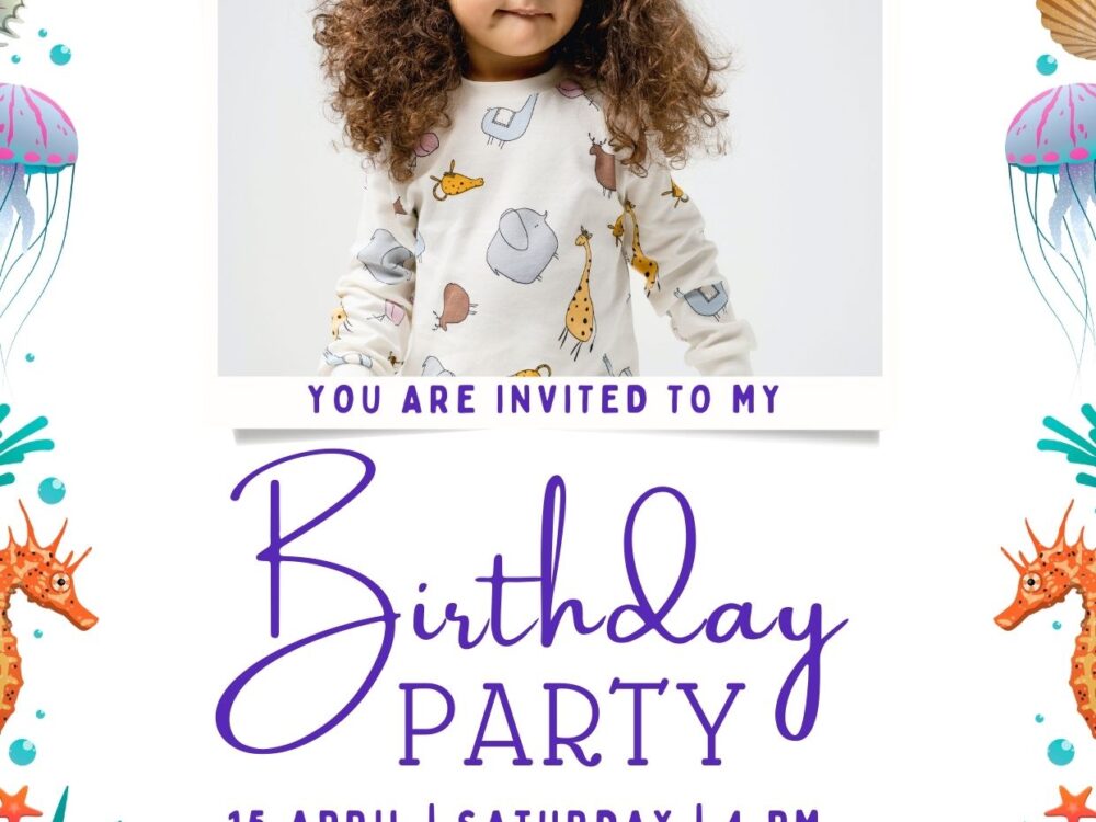 Custom digital and print-ready birthday invitation cards